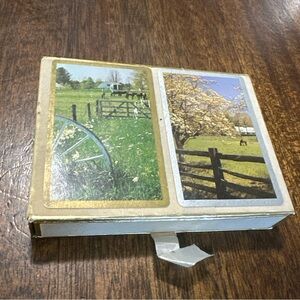 Vintage Pair of Congress Pinochle Swap Playing Cards Decks Barn Farm Horse